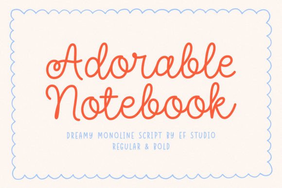 Adorable Notebook Font: A Playful Script for Editorial Personality