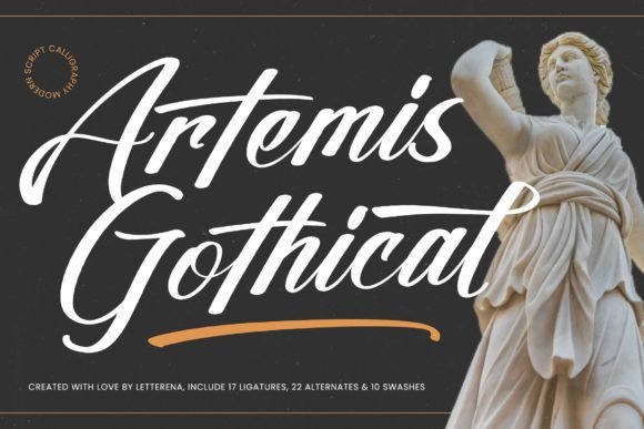Artemis Gothical: A Modern Script Font for Editorial Mood
