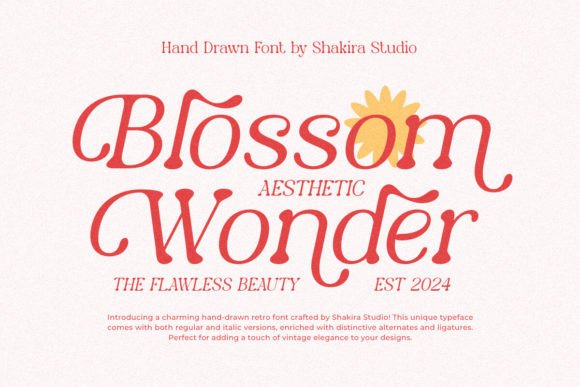 Blossom Wonder: A Handdrawn Font for Makers and Shop Owners