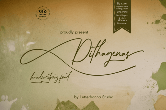 Dithagenas: A Script Font Designed for Creative Products