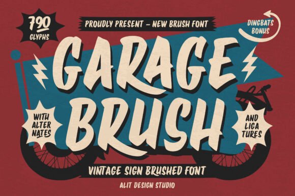 Garage Brush Typeface: A Vintage Font for Modern Marketing