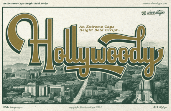 Hollywoody: A Typeface for Editorial Charm and Bold Hierarchy
