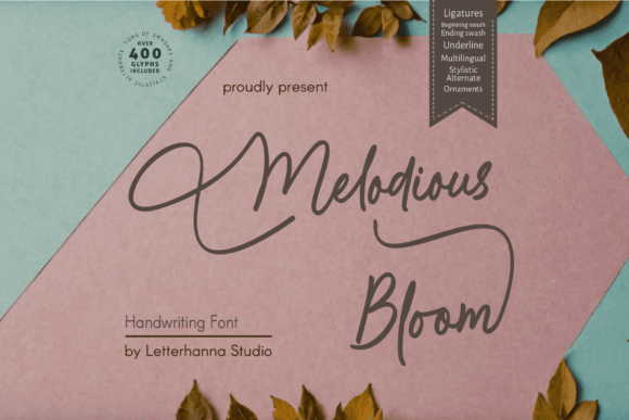 Melodious Bloom: A Script Font for Editorial Elegance