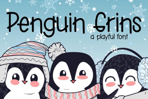 Penguin Grins: A Font That Adds Playful Winter Magic to Digital Layouts