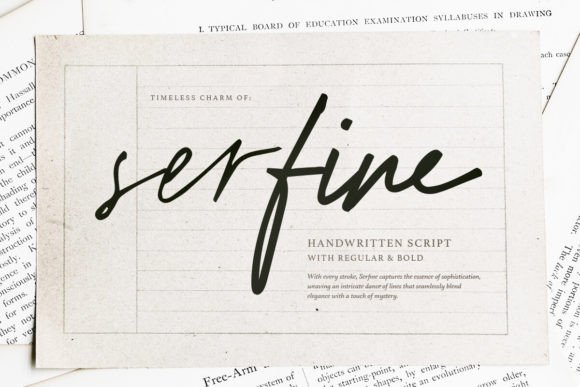 Serfine: The Signature Script Font for Your Handmade Creations